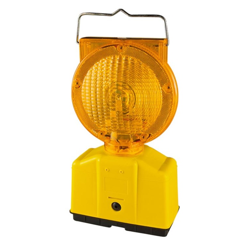 Aiko Yellow Circular Road (Warning / Flashing) Light for Barricades | Solar Powered | Model : RL-7353