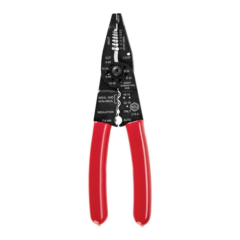 DOYLE 8 in. Long-Nose All-Purpose Wire Stripper and Crimper