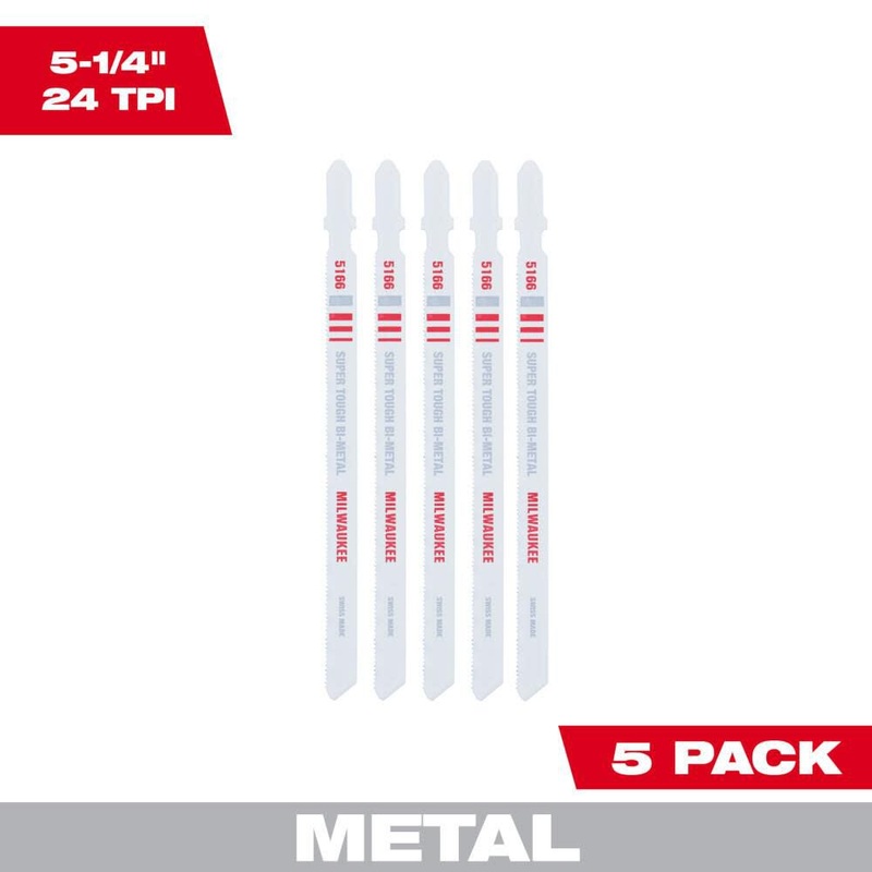 Milwaukee 5-1/4 in. 24 TPI Bi-Metal Jig Saw Blade 5PK