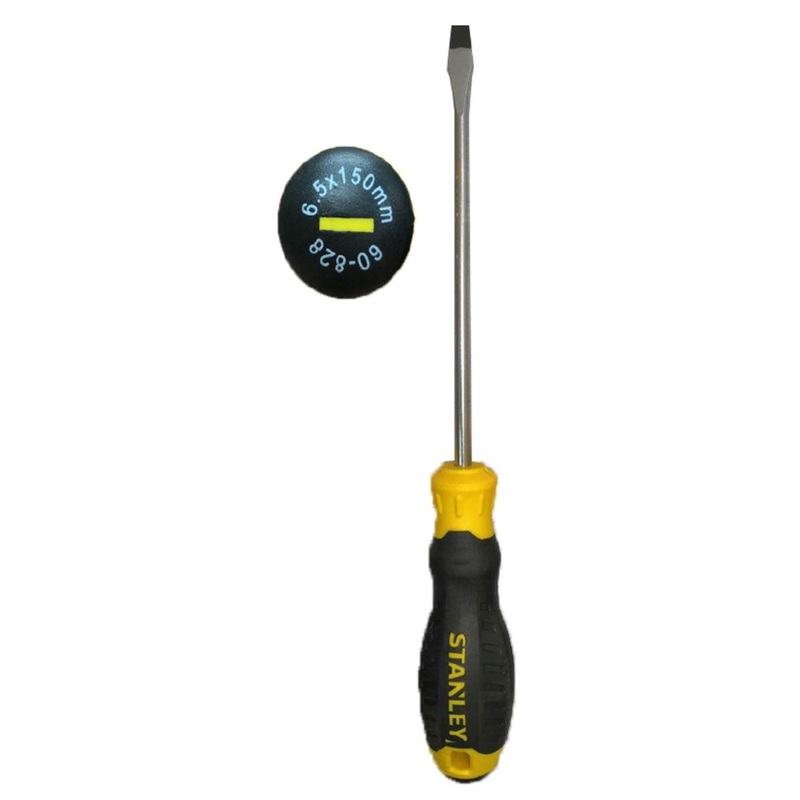 Stanley 6.5 x 150mm (6 inches) Cushion Grip Slotted Flat Screwdriver | Model : STMT60828 (STY65193)