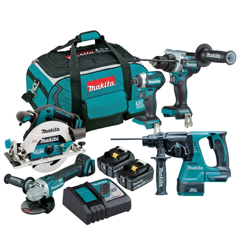 18V 5 PIECE BRUSHLESS COMBO LI-ION Makita