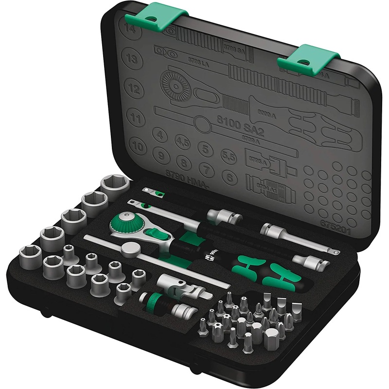Wera 8100 SB 2 Zyklop Set of 43 3/8″ metric ratchet keys