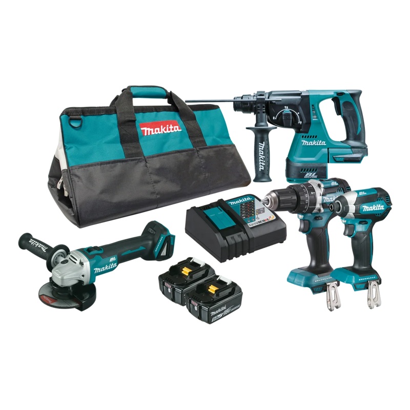 18V 4 PIECE BRUSHLESS COMBO LI-ION (LF) Makita