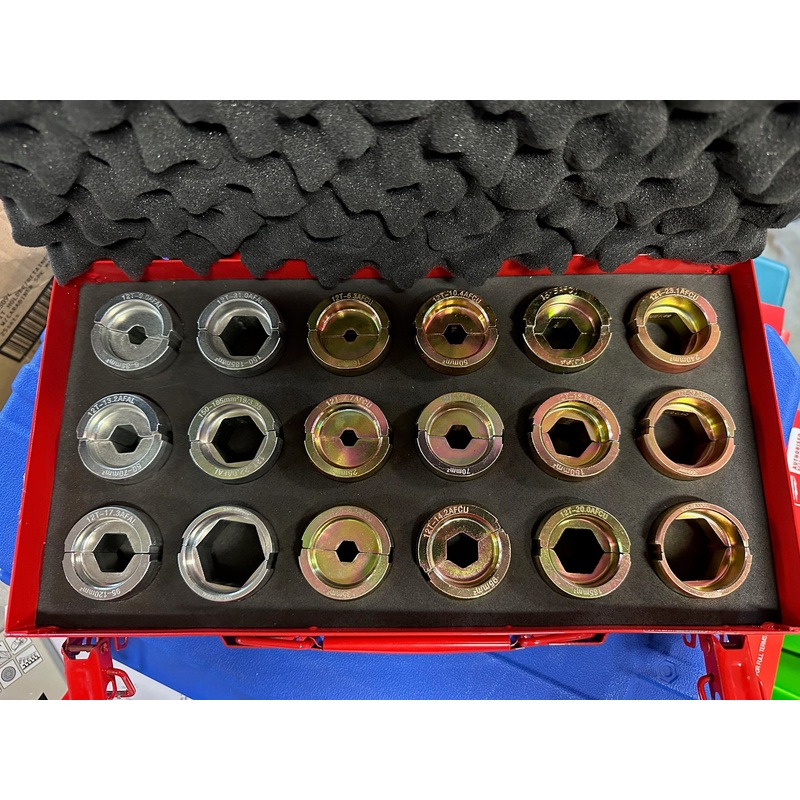 12 ton die set for Milwaukee crimper M18HCCT109/42-0C 18pce Milwaukee
