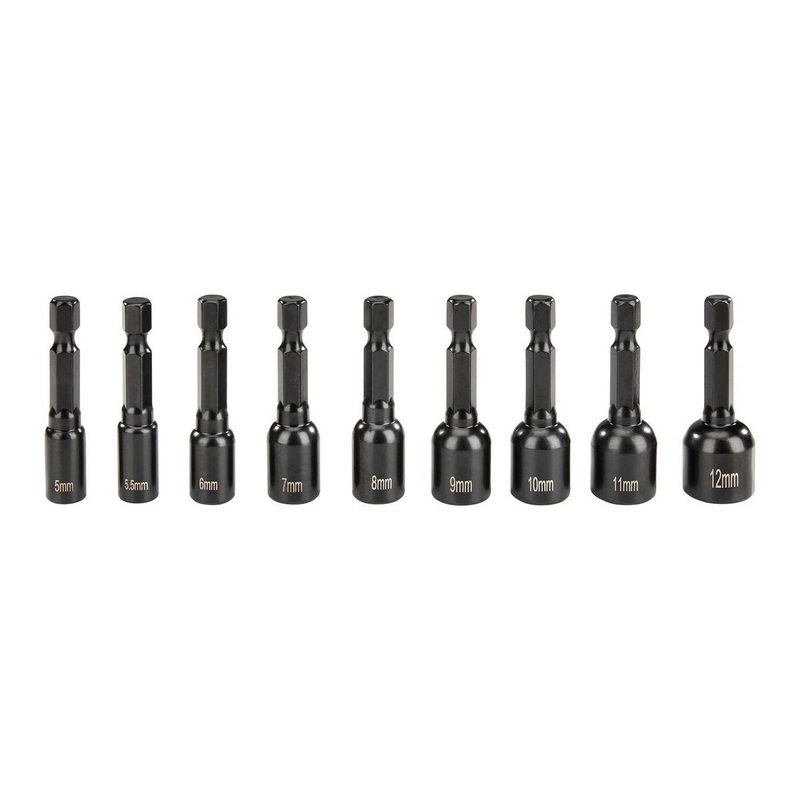 WARRIOR Metric Magnetic Nut Setter Set, 9-Piece