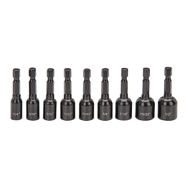 WARRIOR SAE Magnetic Nut Setter Set, 9-Piece