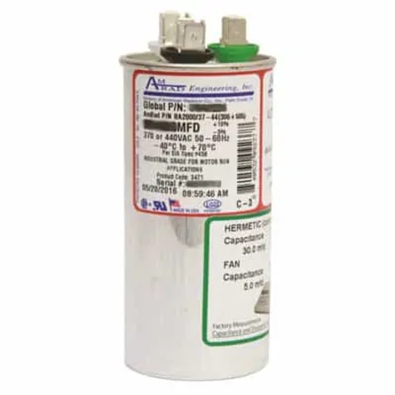 AmRad Run Capacitor USA2222A 70 + 7.5 uF MFD x 370/440 Volt