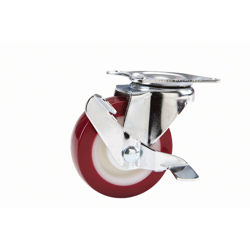 3 in. Polyurethane Light-Duty Swivel Caster with Brake