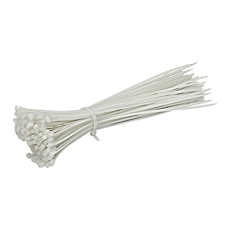 STOREHOUSE 11 in. White Cable Ties, 100-Pack