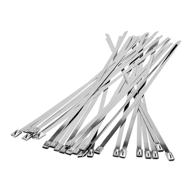 STOREHOUSE 12 in. Stainless Steel Cable Ties, 25 Pack