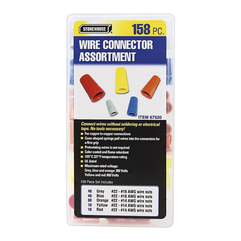 STOREHOUSE Wire Connector Assortment, 158-Piece