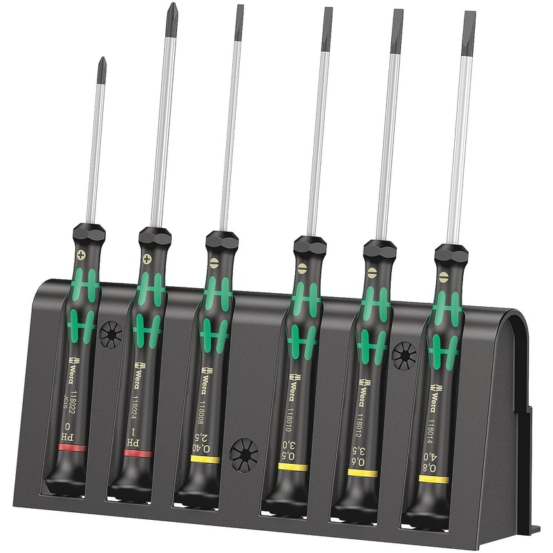 Wera Kraftform 2035/6 Set of 6 electronic screwdrivers with slot and stand